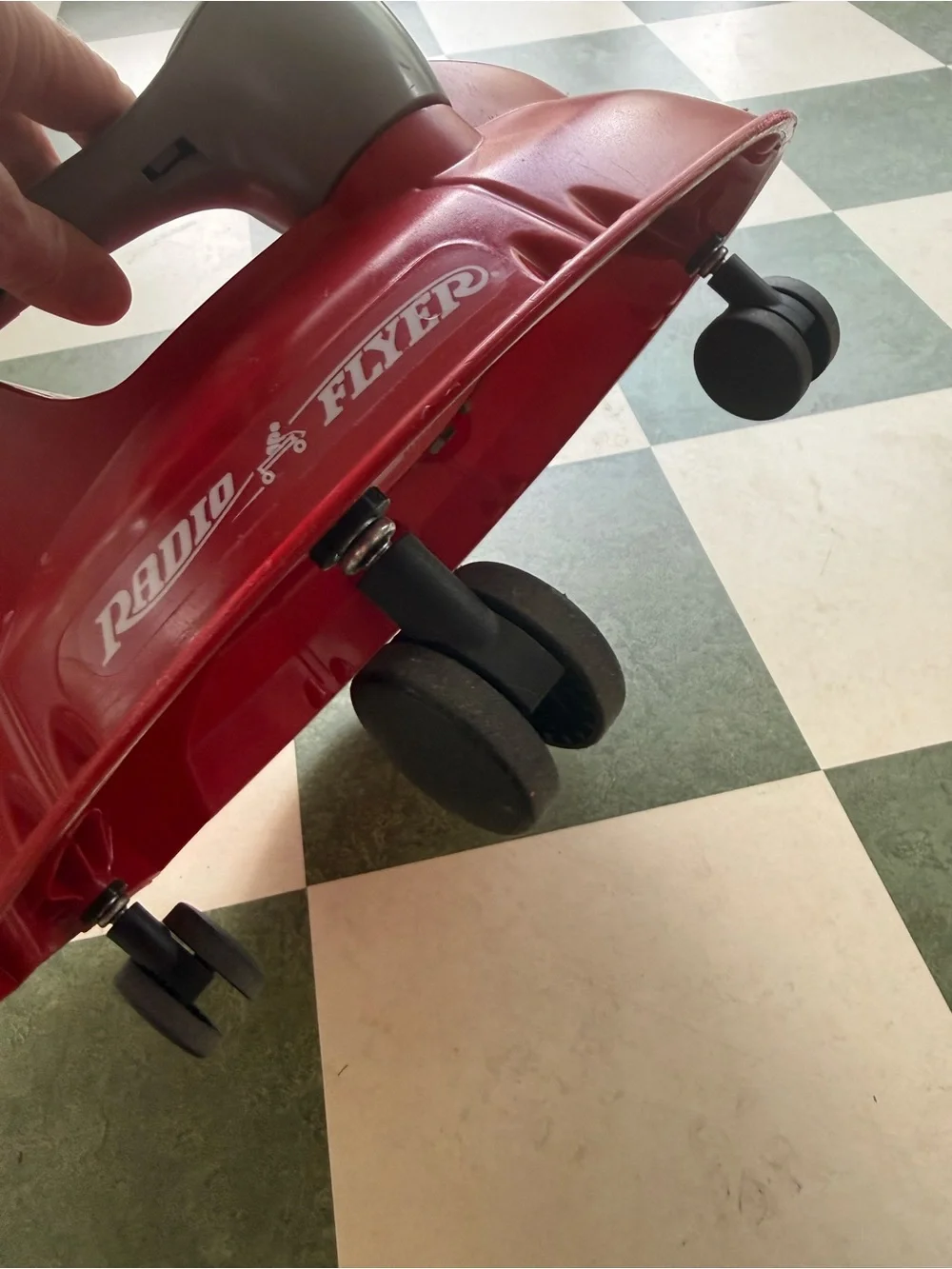 Radio Flyer Red Spinning Ride-On Saucer for Kids
